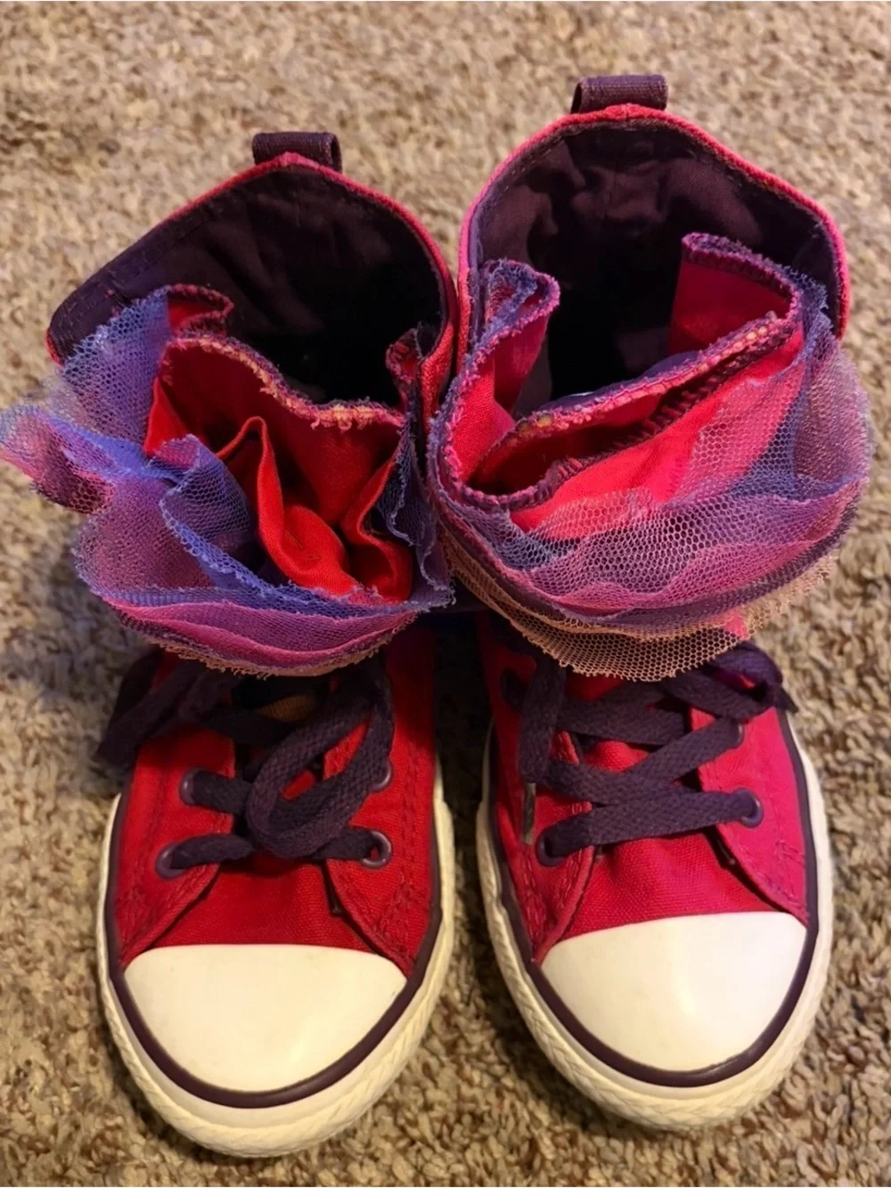 Converse Kids Hot Pink High Top Sneakers